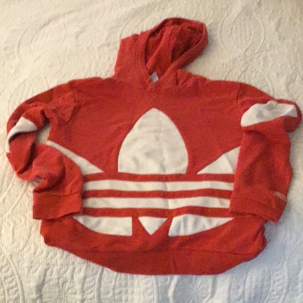 Red Hooded Adidas Sweatshirt